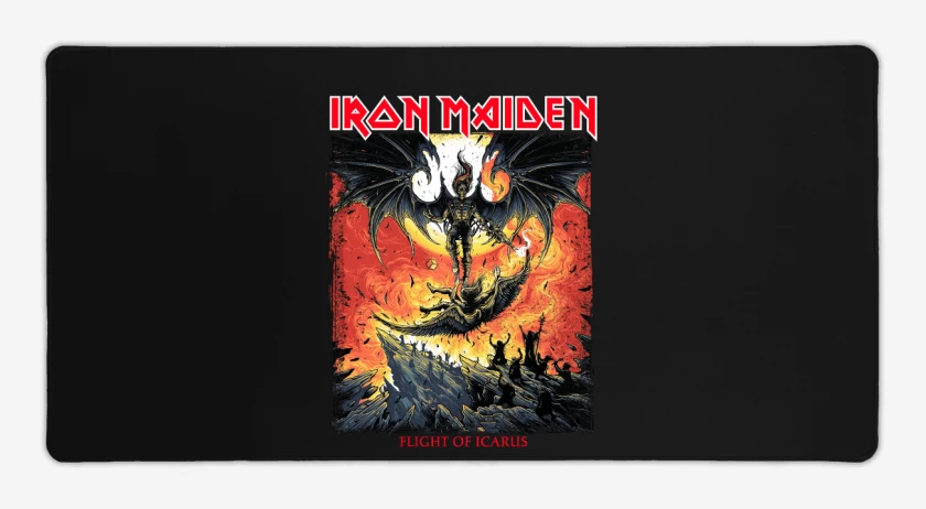 Mouse pad Gamer Negro de Iron Maiden Icarus