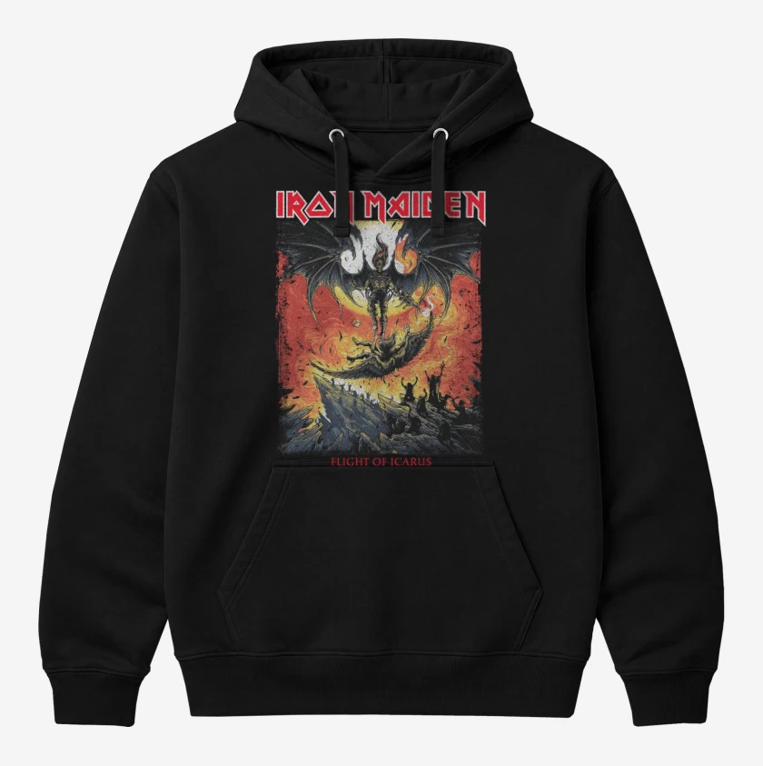 Polerón Canguro Negro de Iron Maiden Icarus