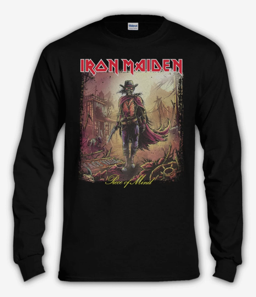 Polera manga larga Negro de Iron Maiden Piece of Mind