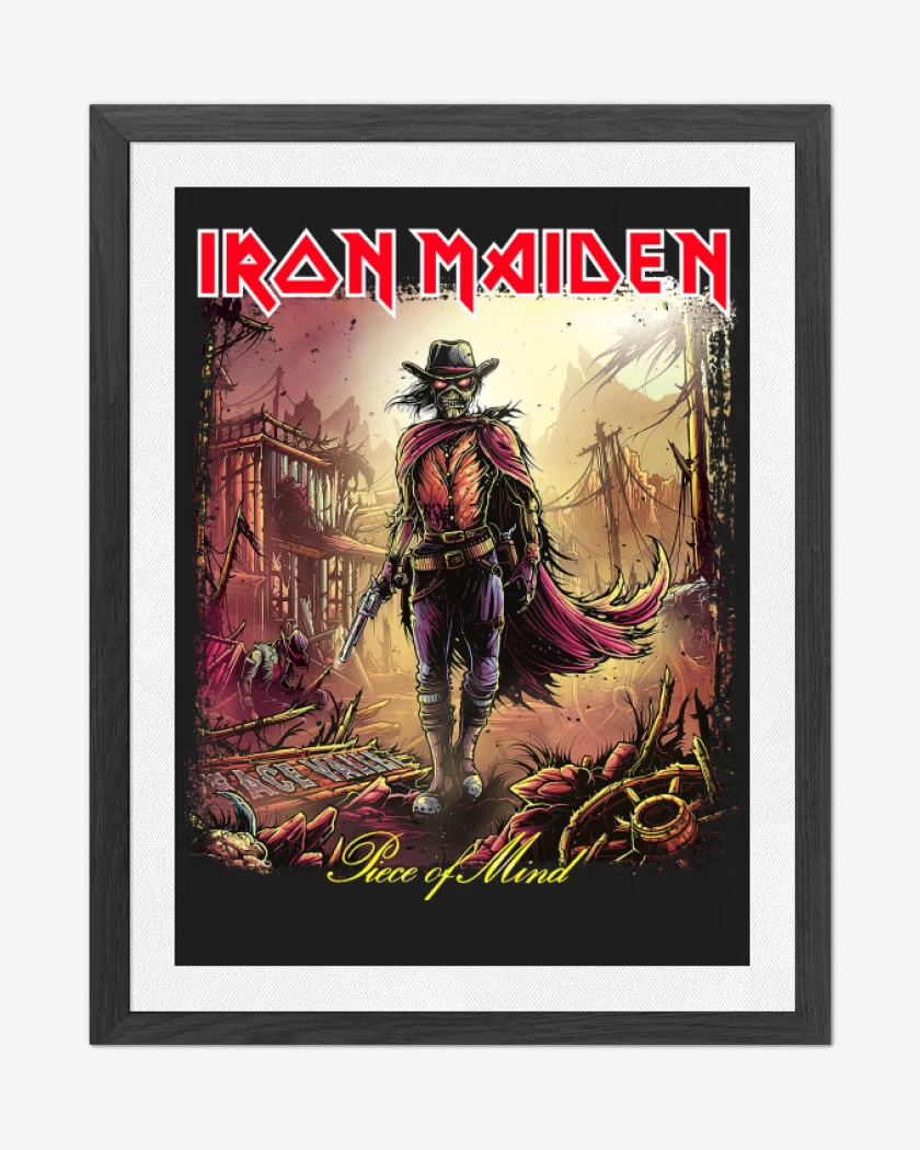 Cuadro decorativo Negro de Iron Maiden Piece of Mind