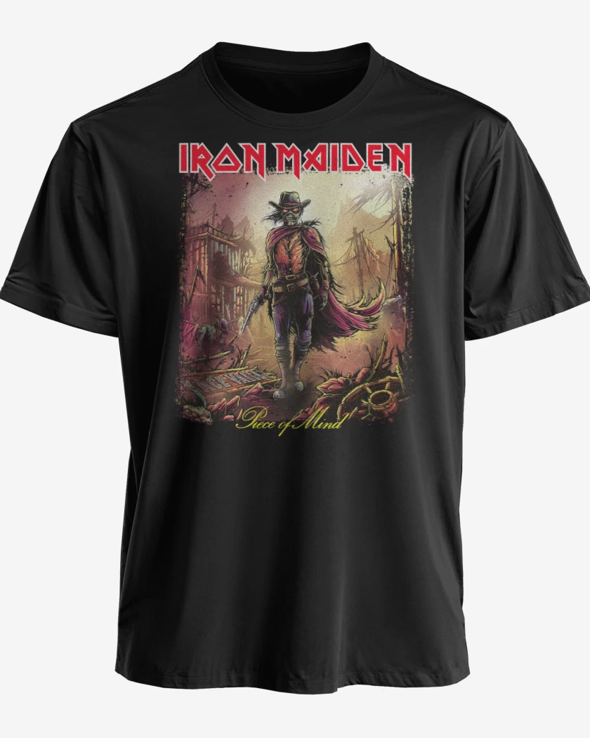 Polera premium Negro de Iron Maiden Piece of Mind