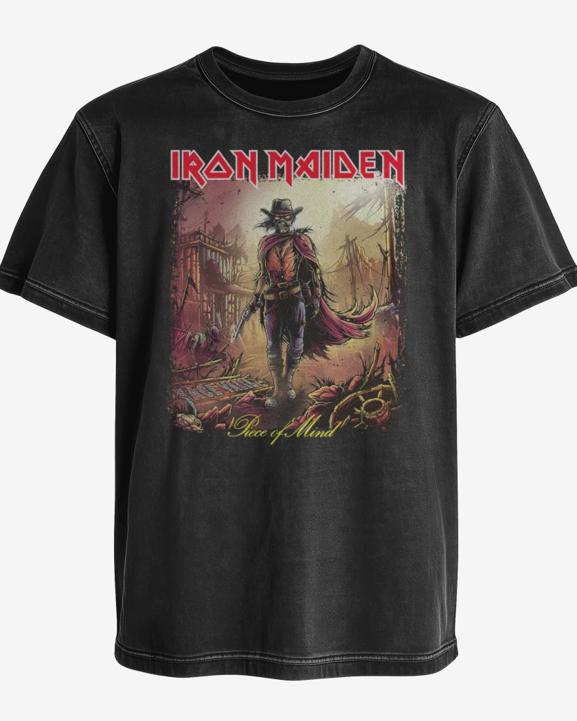 Polera desgastada Iron Maiden Piece of Mind