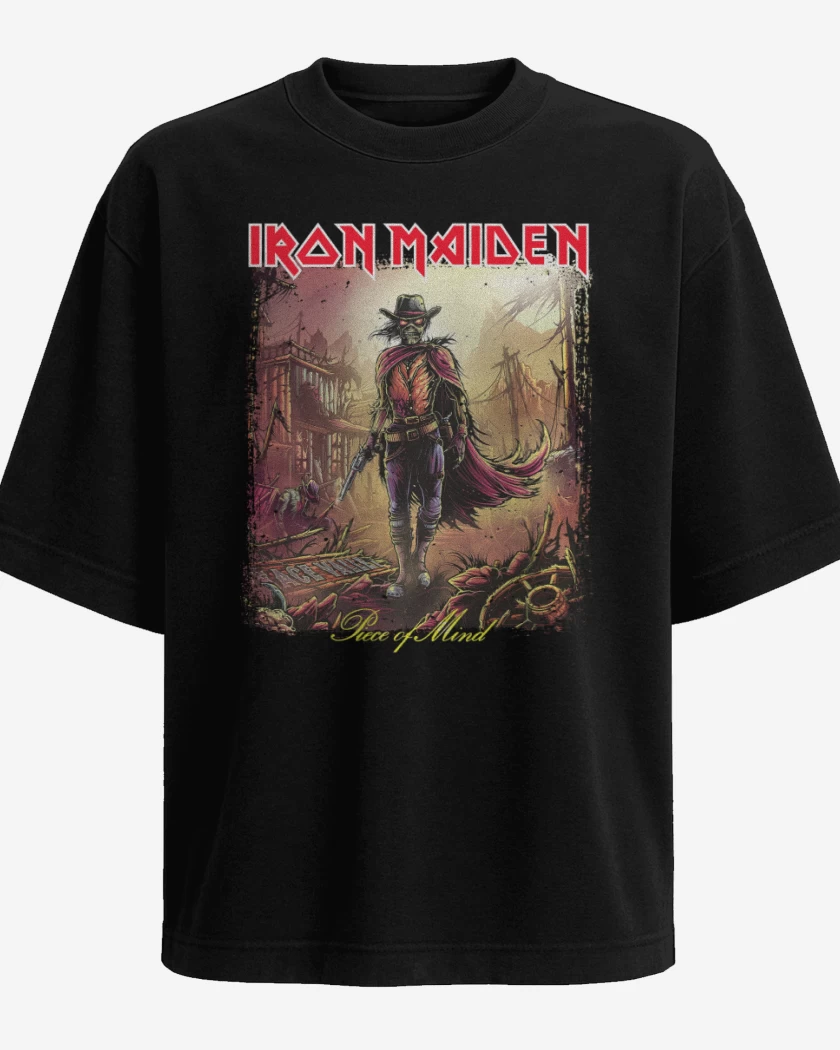 Polera Oversize Iron Maiden Piece of Mind