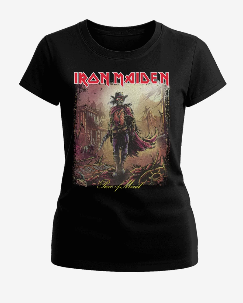 Polera de Mujer Negro de Iron Maiden Piece of Mind