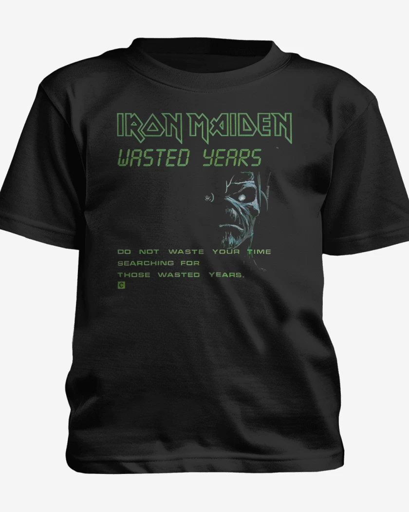 Polera de niño Negro de Iron Maiden Wasted Years