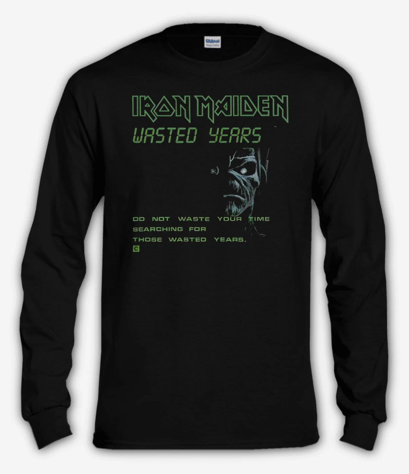 Polera manga larga Negro de Iron Maiden Wasted Years