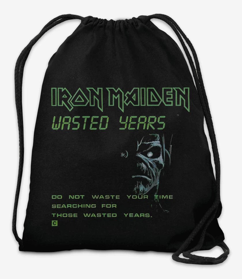 Mochila Negro de Iron Maiden Wasted Years