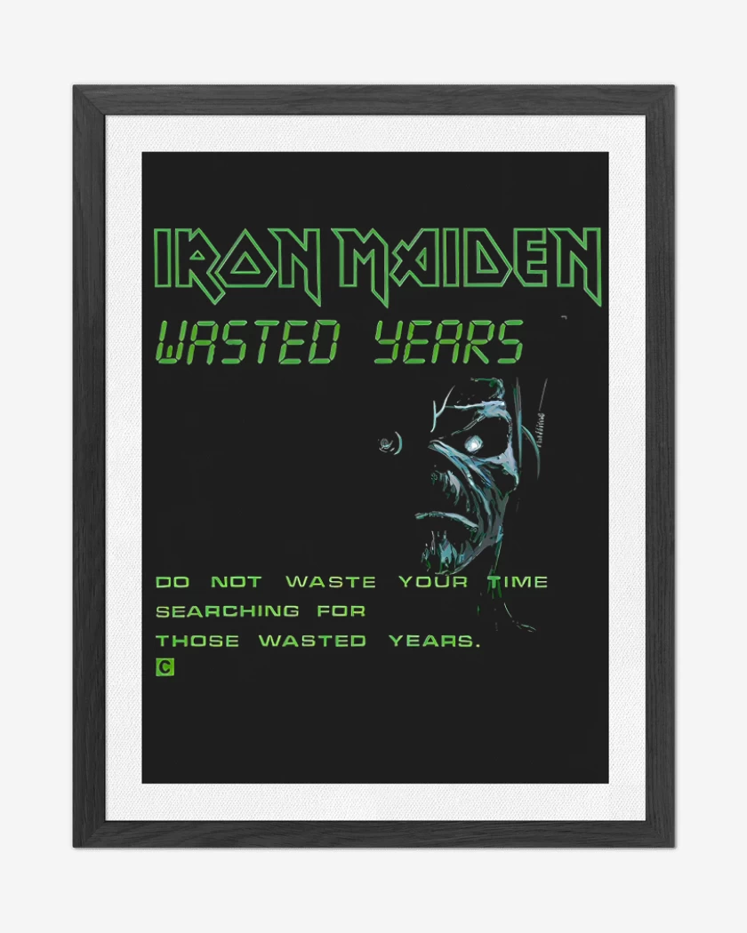 Cuadro decorativo Negro de Iron Maiden Wasted Years