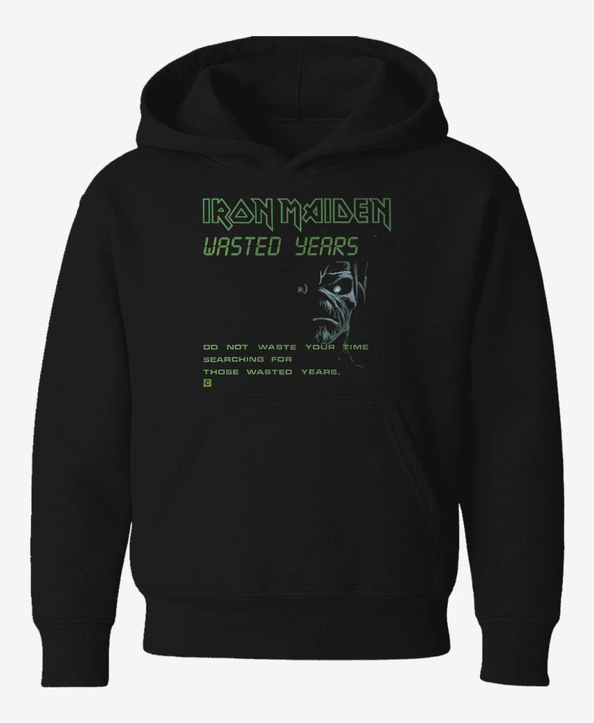Poleron de niño Negro de Iron Maiden Wasted Years