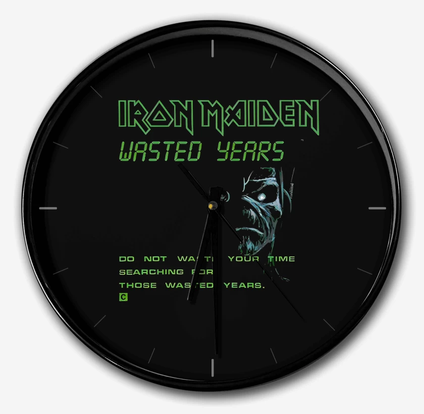 Reloj Negro de Iron Maiden Wasted Years