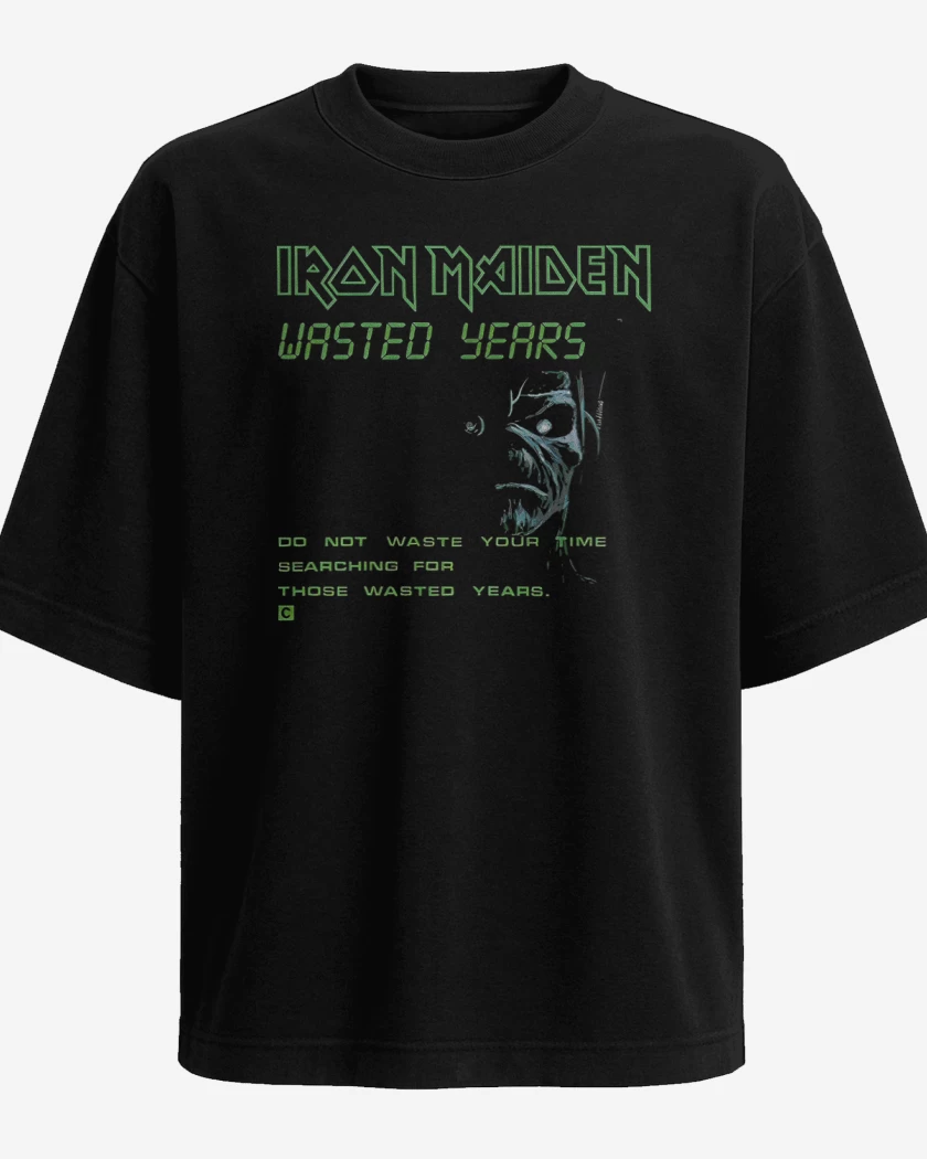 Polera Oversize Iron Maiden Wasted Years