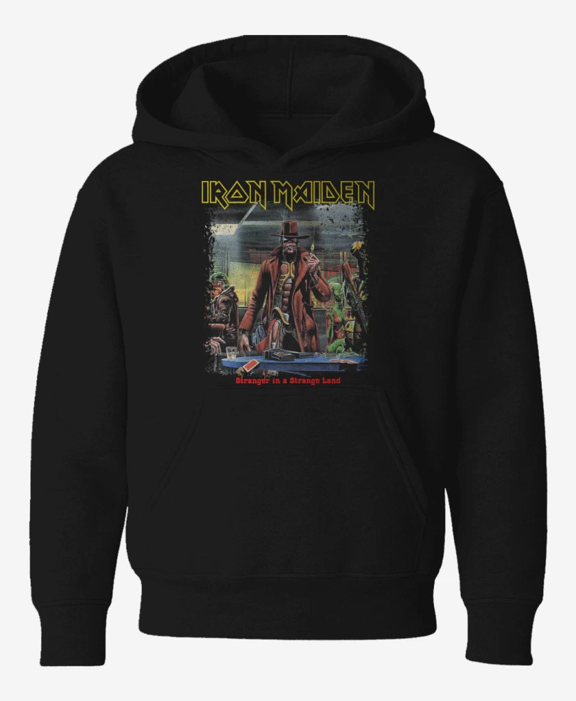Poleron de niño Negro de Iron Maiden Stranger in a Strange Land