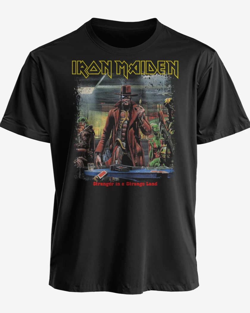 Polera premium Negro de Iron Maiden Stranger in a Strange Land