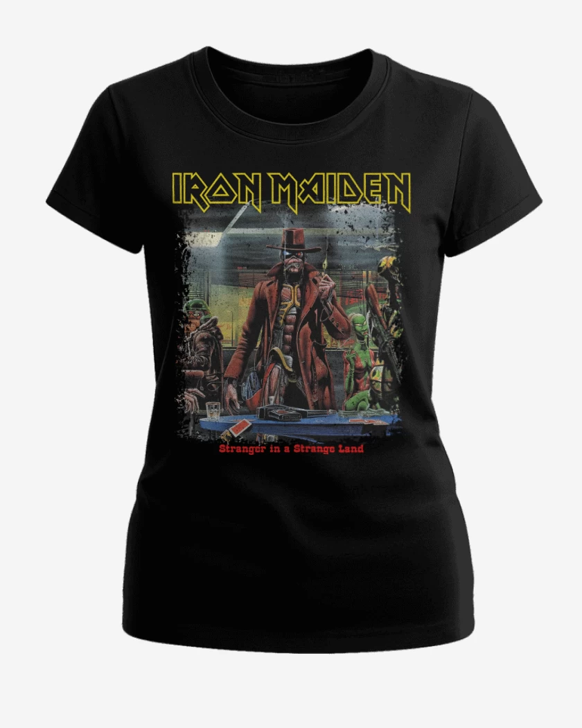Polera de Mujer Negro de Iron Maiden Stranger in a Strange Land
