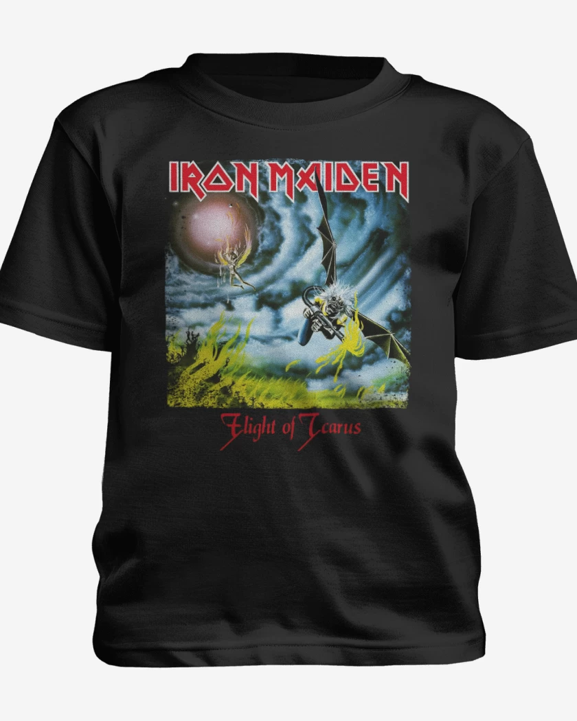 Polera de niño Negro de Iron Maiden Flight of Icarus