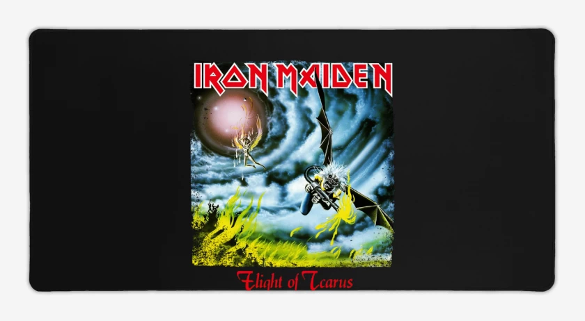 Mouse pad Gamer Negro de Iron Maiden Flight of Icarus