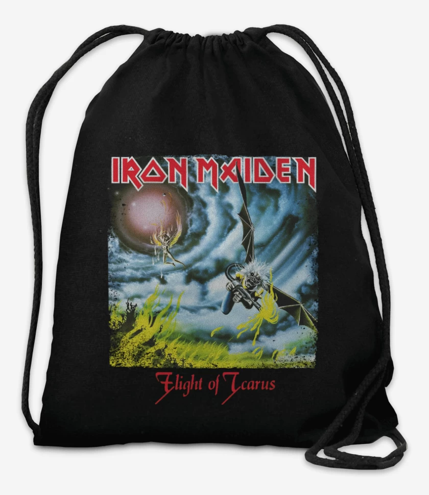 Mochila Negro de Iron Maiden Flight of Icarus