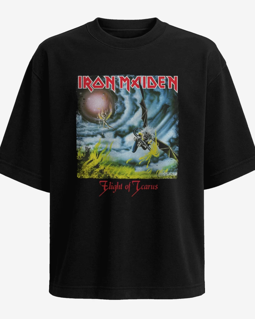 Polera Oversize Iron Maiden Flight of Icarus