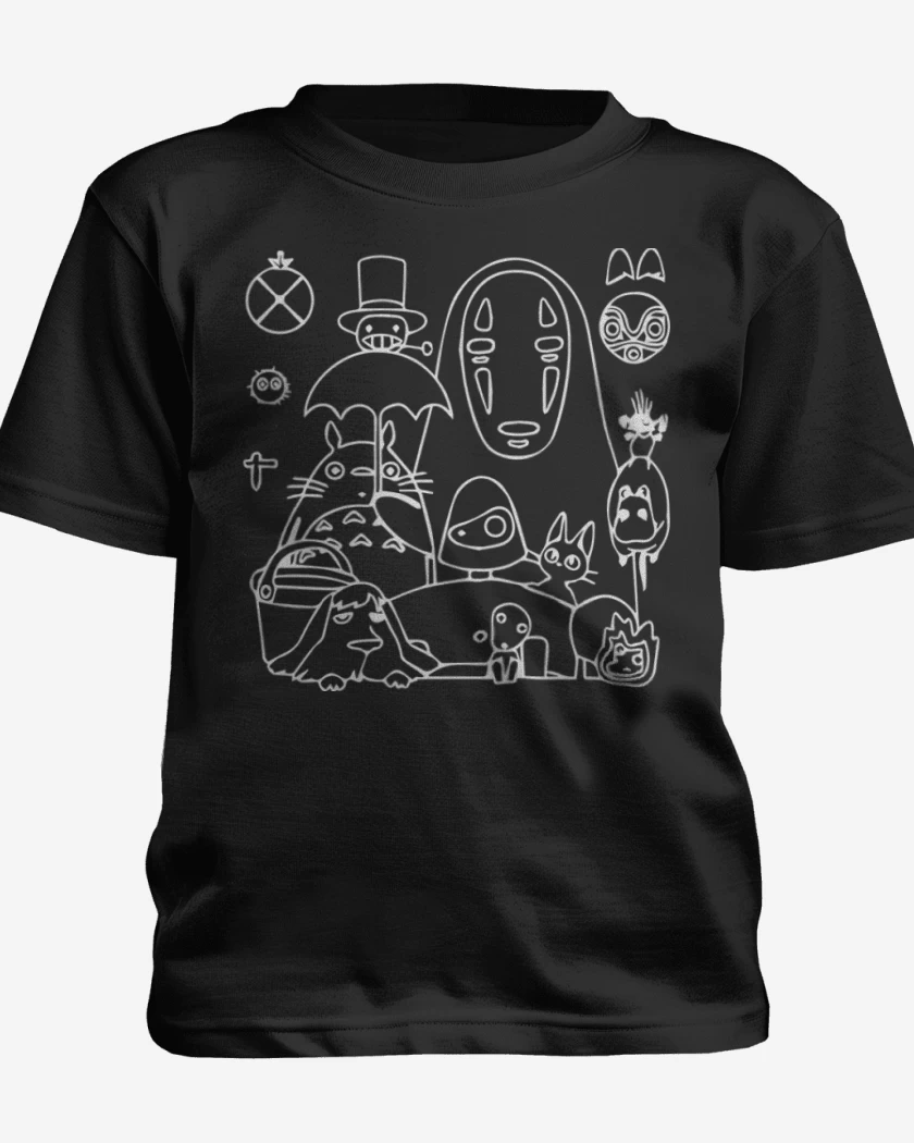 Polera de niño Negro de Mix totoro