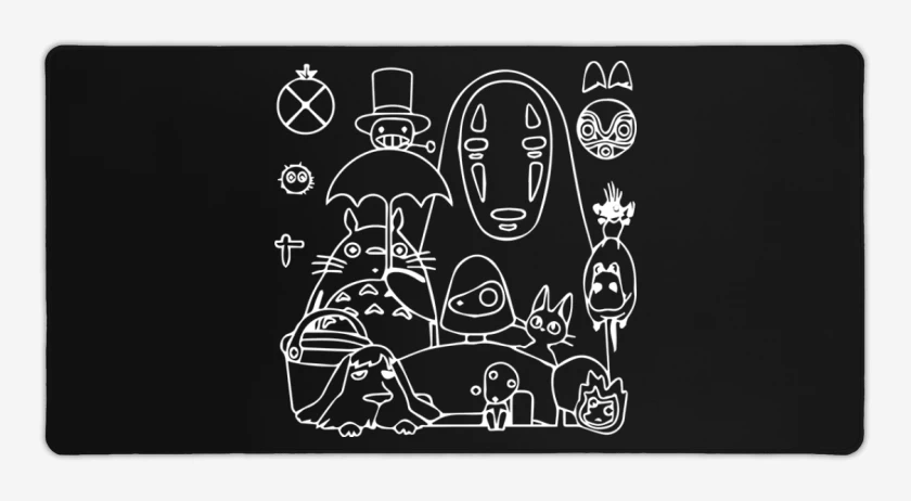 Mouse pad Gamer Negro de Mix totoro
