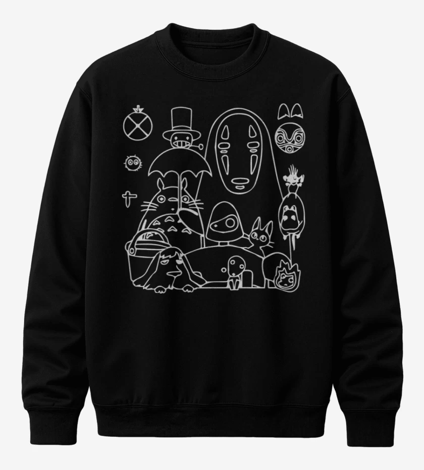 Poleron polo Negro de Mix totoro