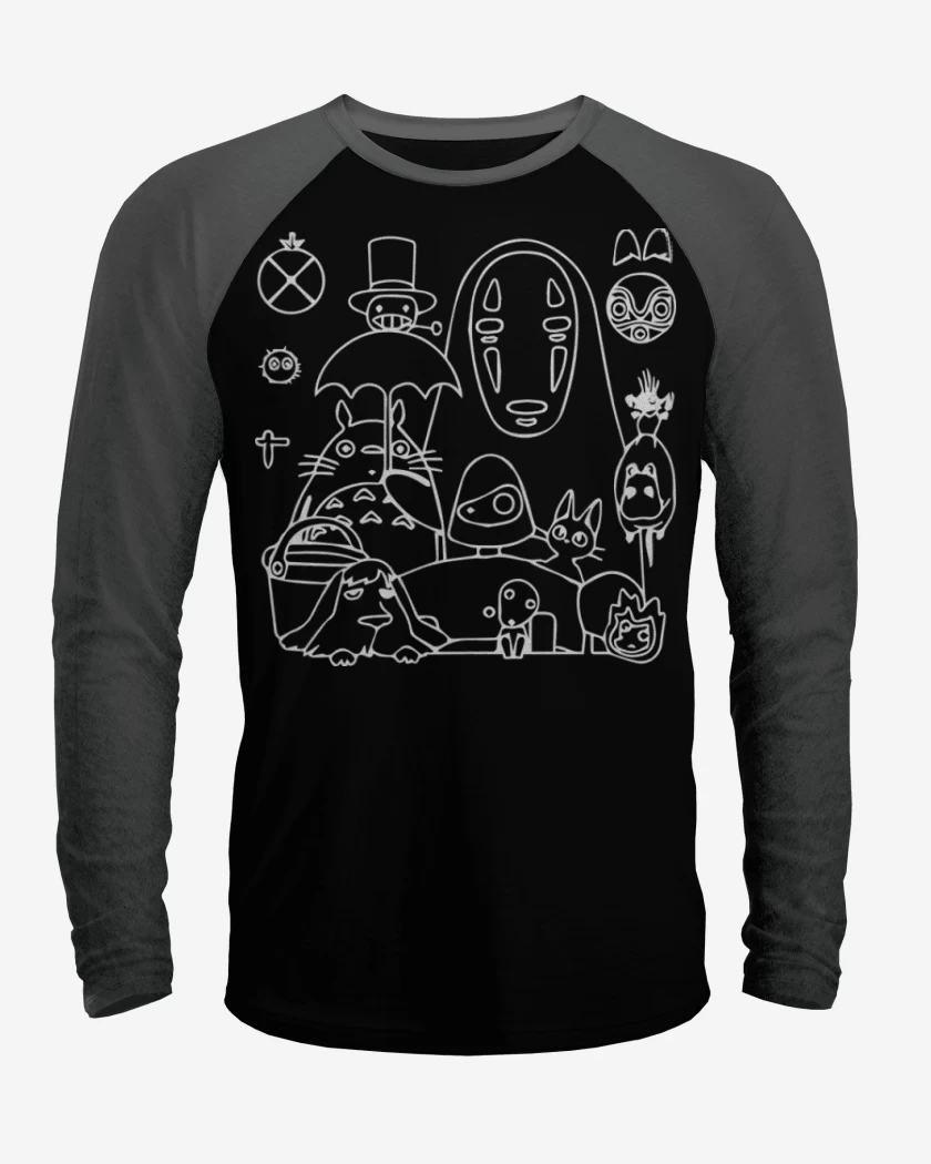 Polera Raglan Mix totoro