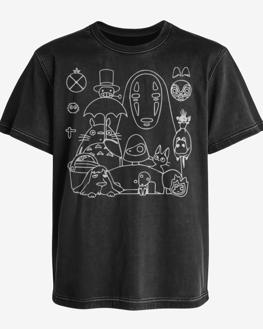 Polera desgastada Mix totoro