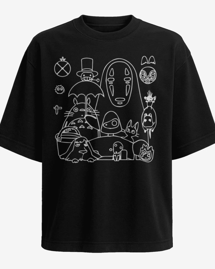 Polera Oversize Mix totoro