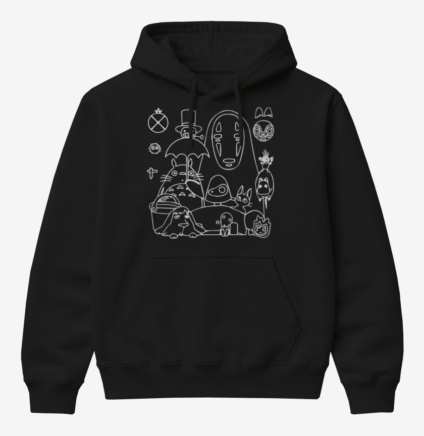 Poleron Canguro básico Negro de Mix totoro