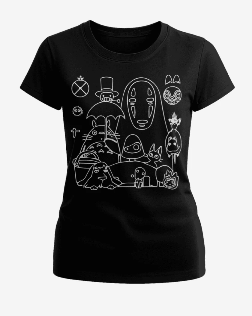 Polera de Mujer Negro de Mix totoro