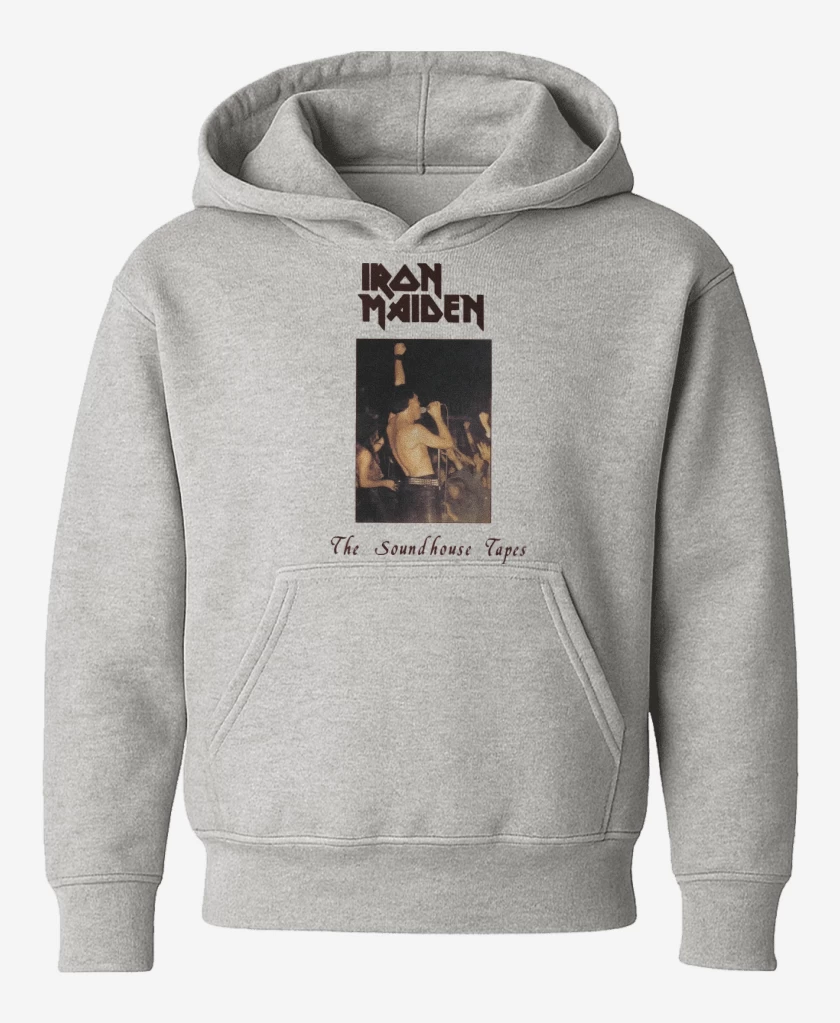 Poleron de niño Gris Melange de Iron Maiden The Soundhouse Tape