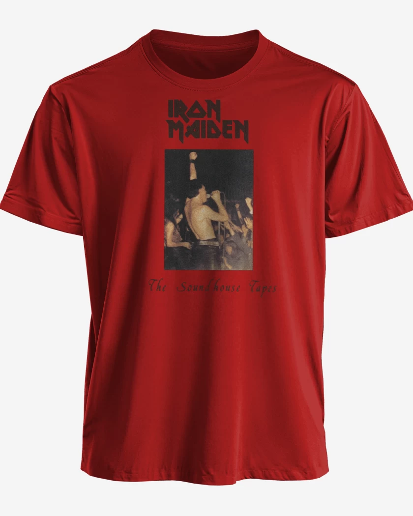 Polera premium Rojo de Iron Maiden The Soundhouse Tape