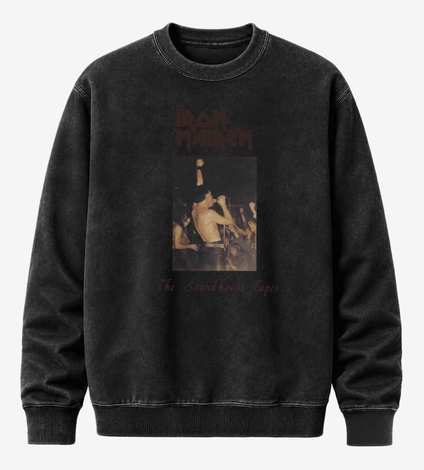 Poleron Polo Acid Wash Negro de Iron Maiden The Soundhouse Tape