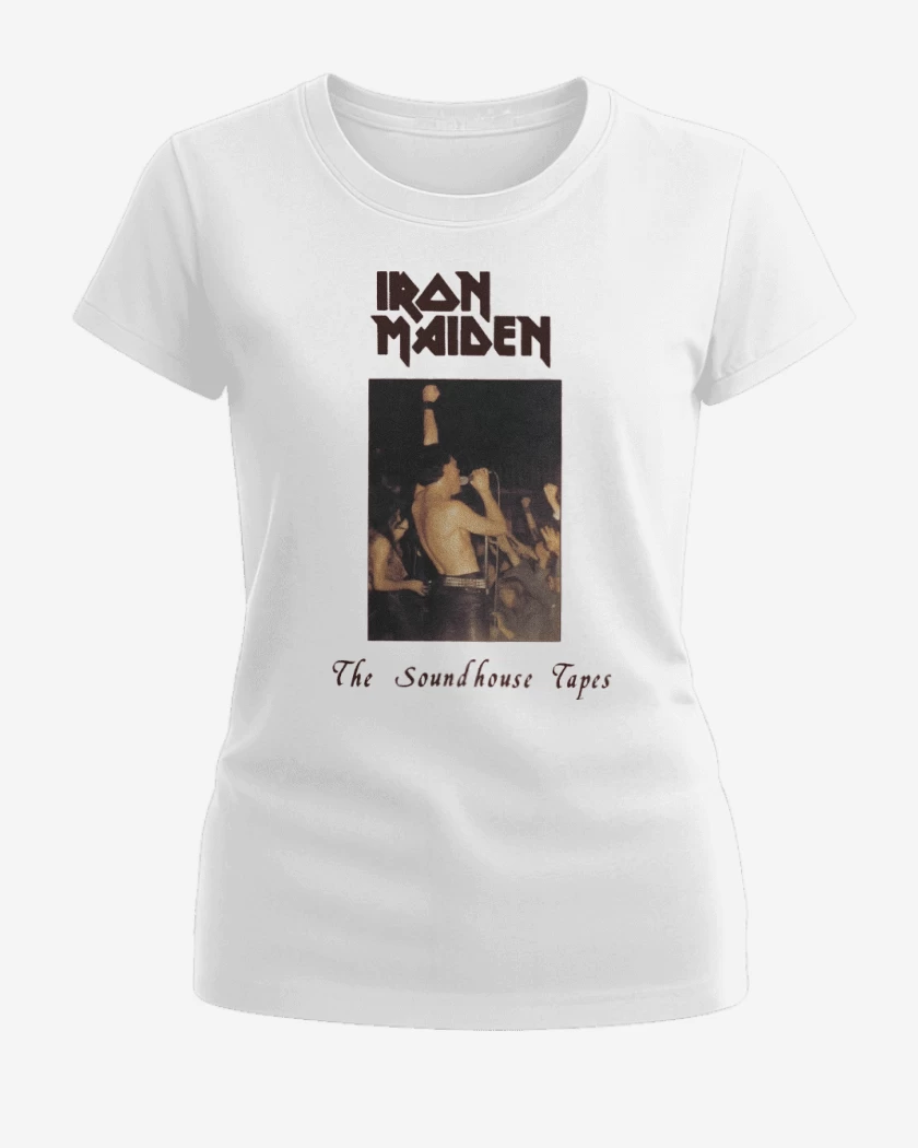 Polera de Mujer Blanco de Iron Maiden The Soundhouse Tape