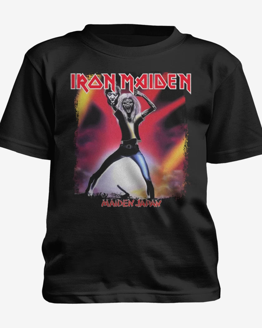 Polera de niño Negro de Iron Maiden Maiden Japan v2