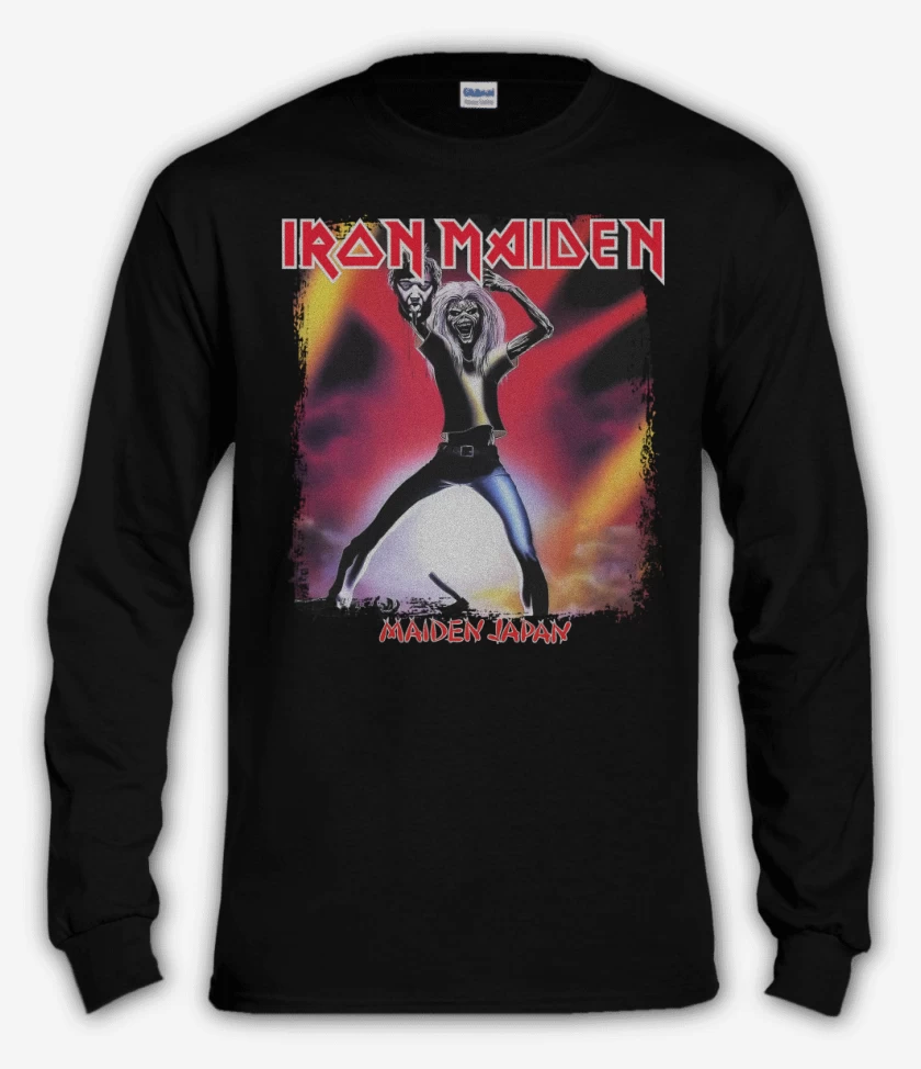 Polera manga larga Negro de Iron Maiden Maiden Japan v2