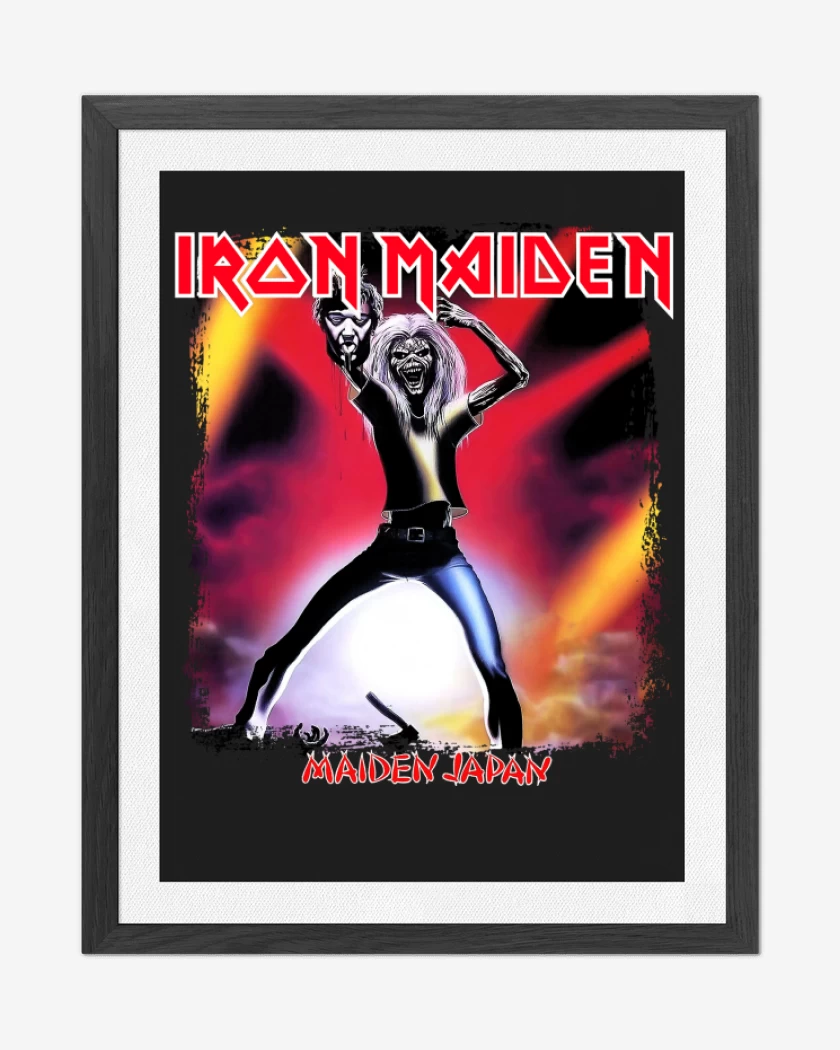 Cuadro decorativo Negro de Iron Maiden Maiden Japan v2