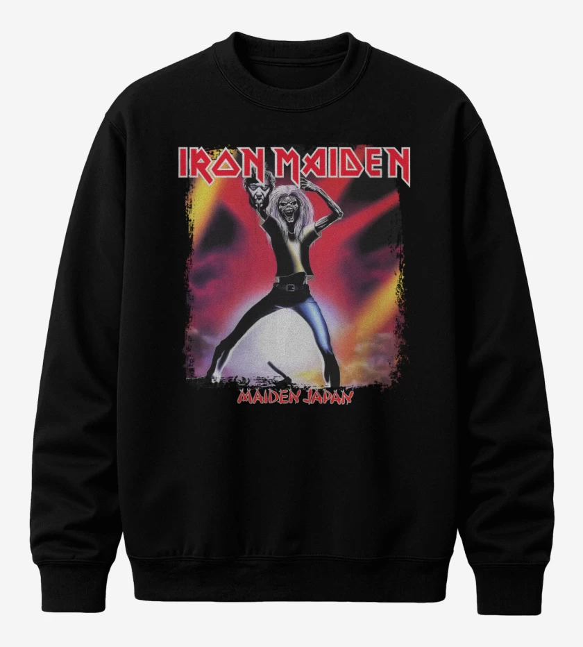 Poleron polo Negro de Iron Maiden Maiden Japan v2