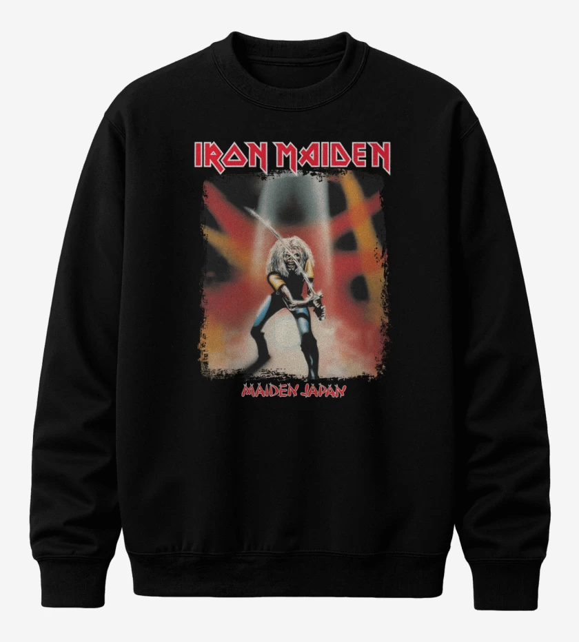 Poleron polo Negro de Iron Maiden Maiden Japan