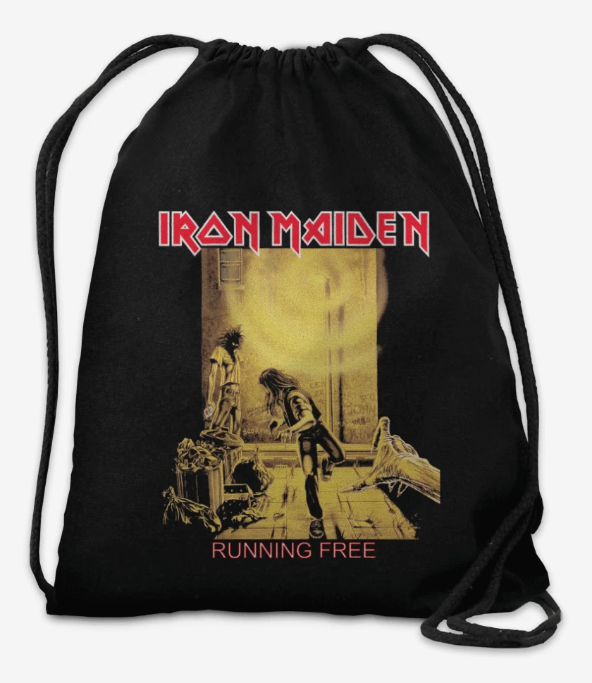 Mochila Negro de Iron Maiden Running Free