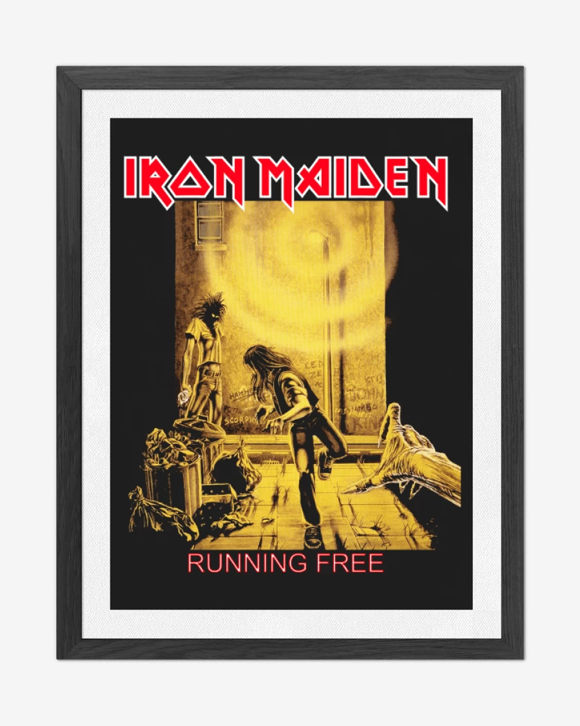 Cuadro decorativo Negro de Iron Maiden Running Free