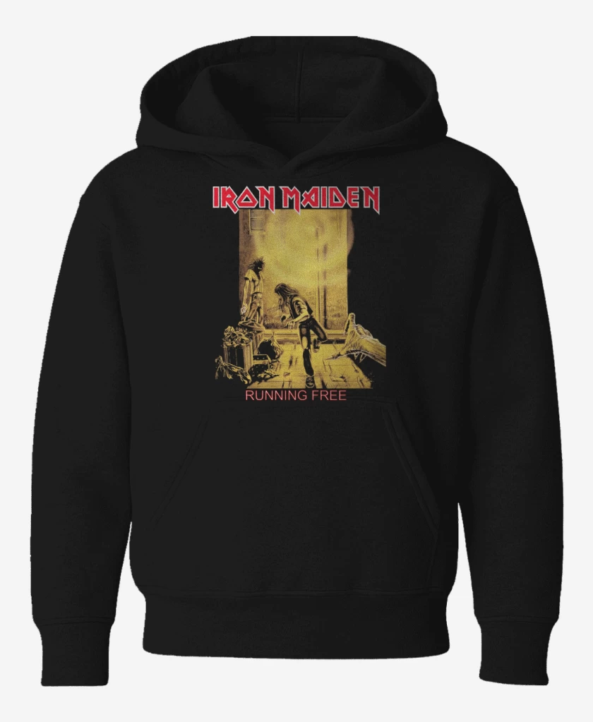 Poleron de niño Negro de Iron Maiden Running Free
