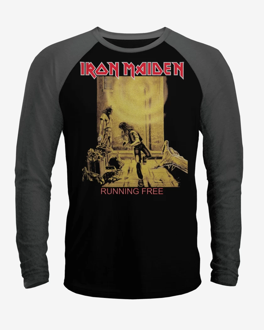 Polera Raglan Iron Maiden Running Free