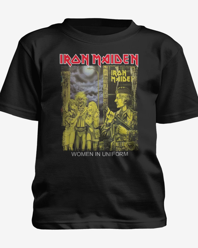 Polera de niño Negro de Iron Maiden Women in Uniform