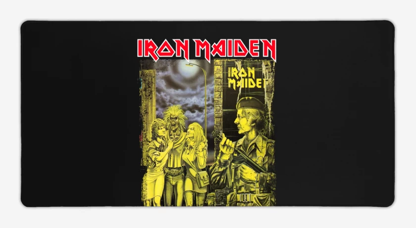 Mouse pad Gamer Negro de Iron Maiden Women in Uniform