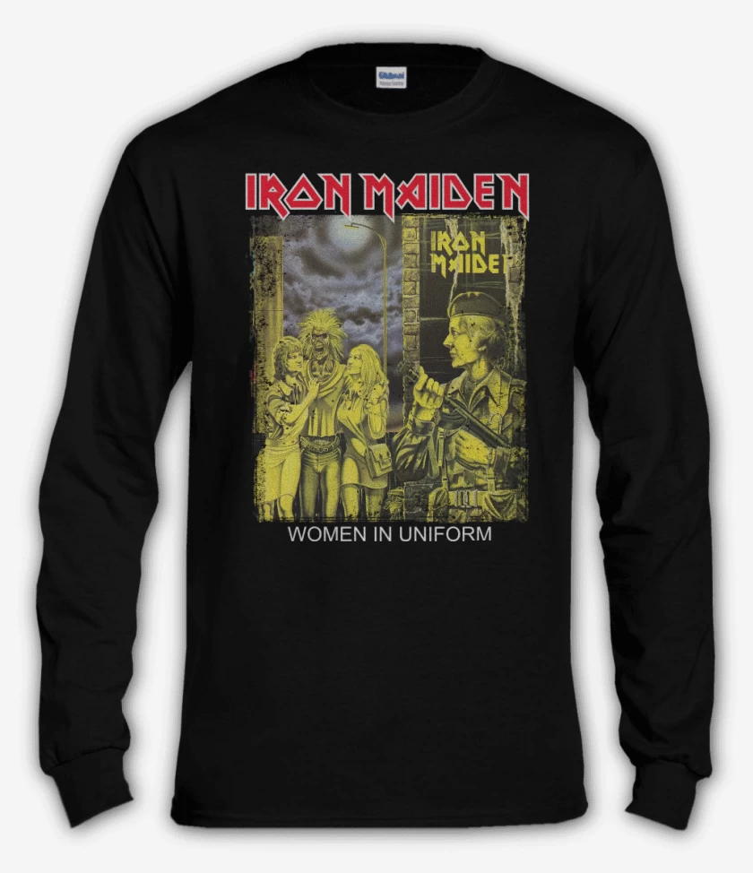 Polera manga larga Negro de Iron Maiden Women in Uniform