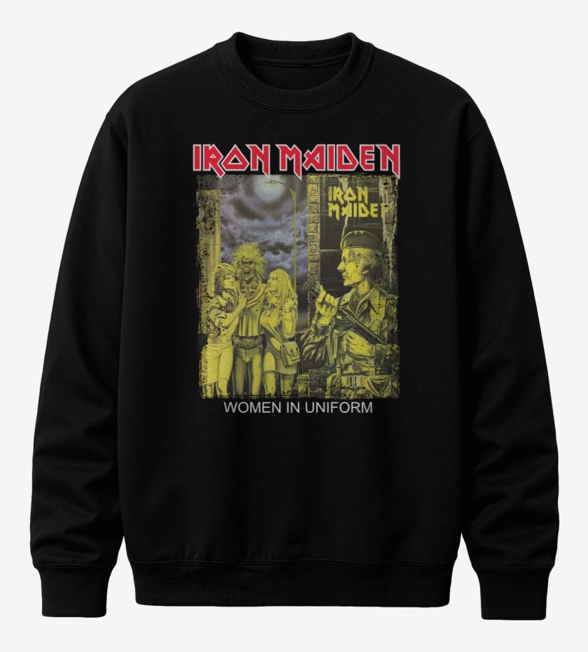 Poleron polo Negro de Iron Maiden Women in Uniform
