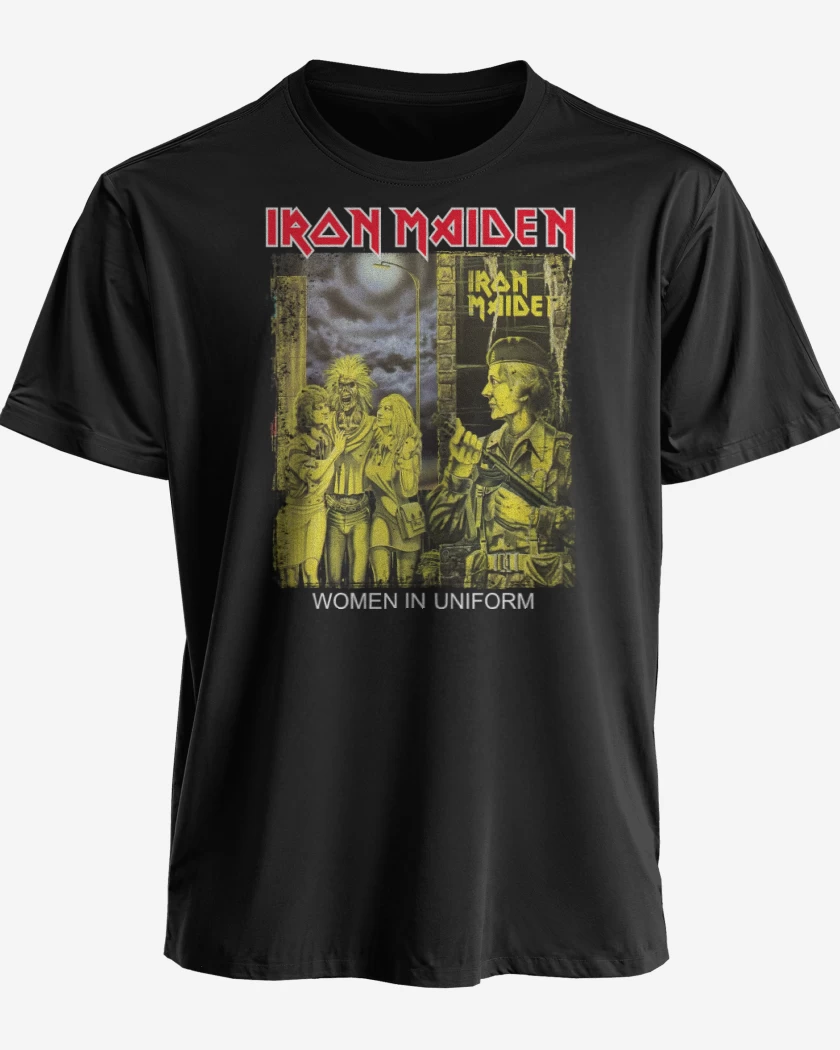 Polera premium Negro de Iron Maiden Women in Uniform