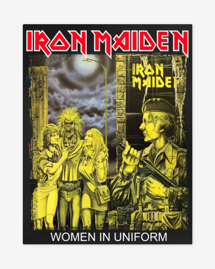 Print metalico Negro de Iron Maiden Women in Uniform
