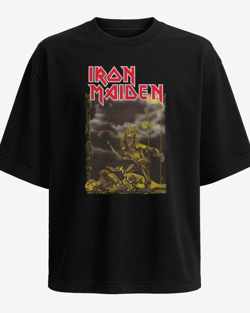 Polera Oversize Negro de Iron Maiden Sanctuary